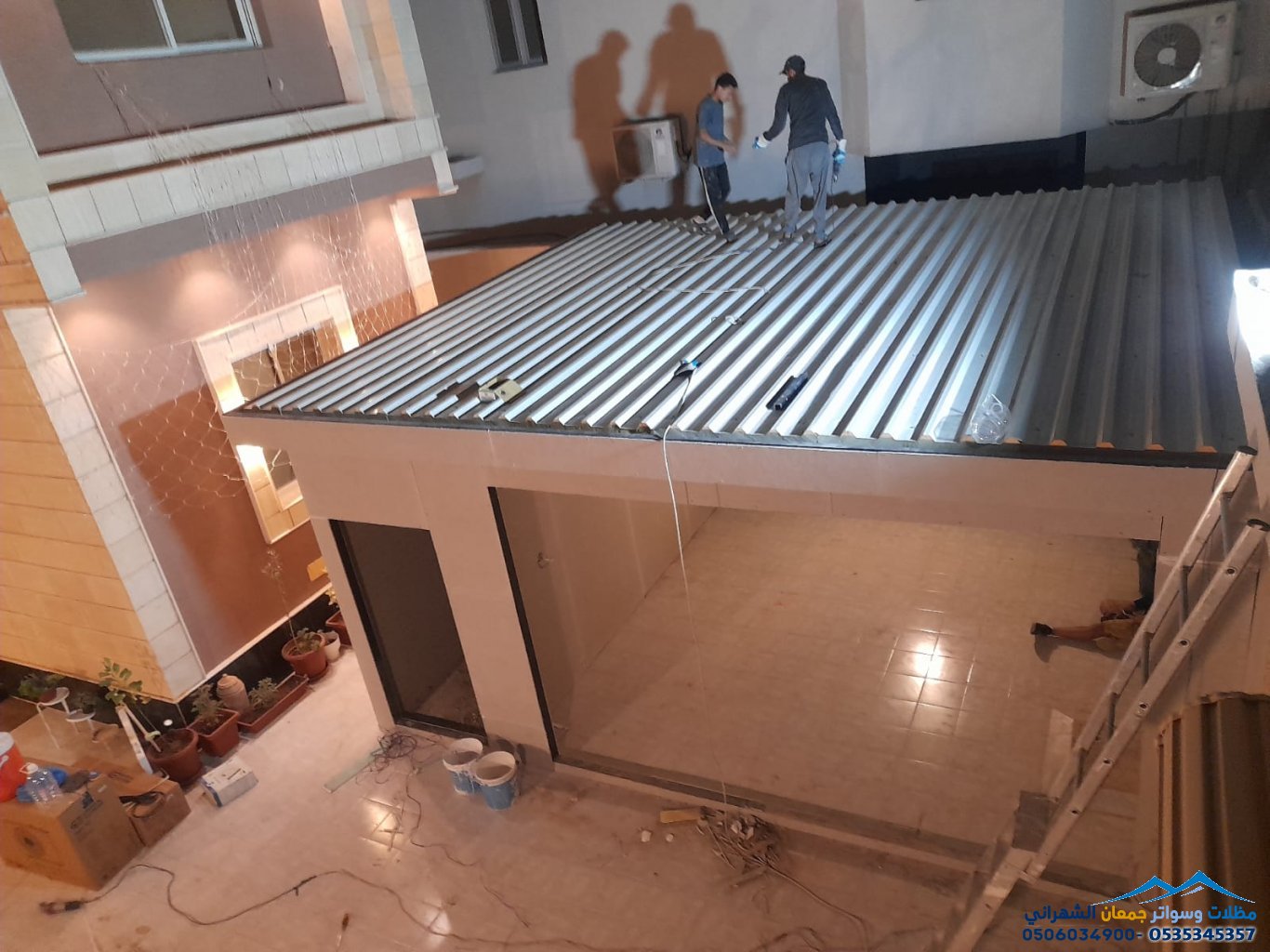 بناء ملاحق وغرف ساندوتش بانل حي النرجس بالرياض 